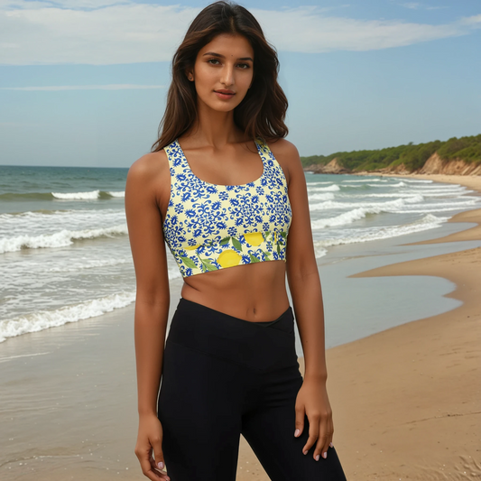 Costiera Amalfi Bloom - Recycled Longline Sports Bra