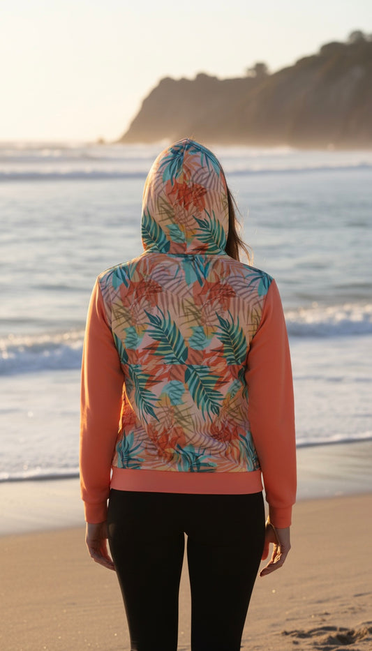 Tropicana Sunset Palms Zip Hoodie