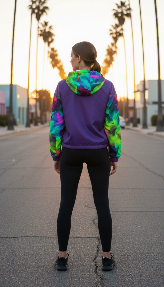 Fresh Electric Energy Cropped Windbreaker