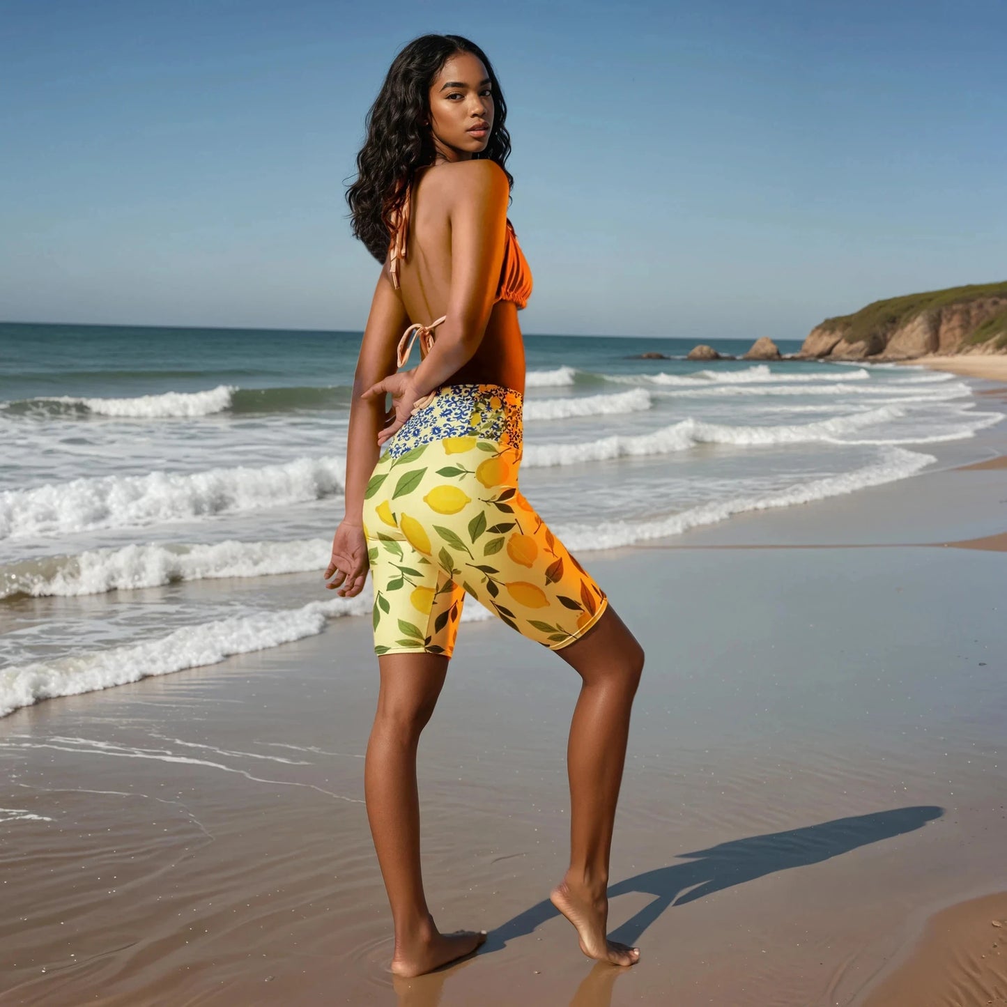 Costiera Lemon Bloom - Biker Shorts