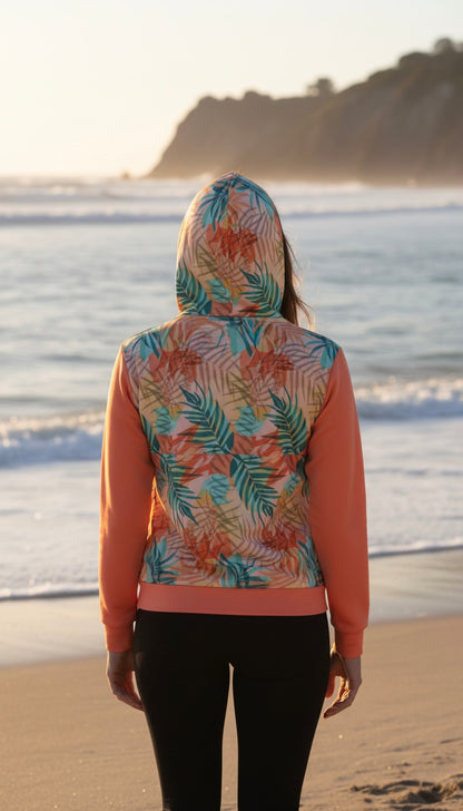 Tropicana Sunset Palms Zip Hoodie