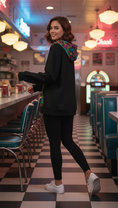 Nostalgia Night Glow Paisley Zip Hoodie