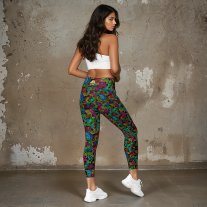 Nostalgia Retro Rush - Leggings with pockets